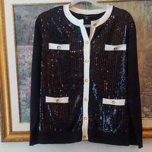 BCBG Classic Black Sweater Top